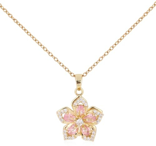 Mikovivi Blomster Halsband, Delikat Roterbar Kristall Bauhinia Flower Pendant Halsband Justerbara Fidget Smycken för Kvinnor Retromode Intressanta Smyckenstillbehör