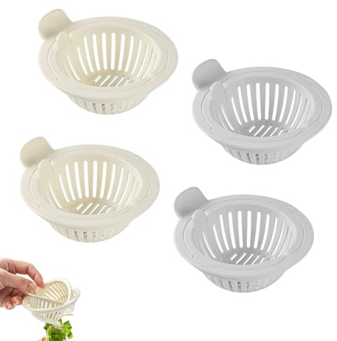 4PCS Colador Fregadero De Cocina,Vaciado Rápido Rejilla Fregadero Cocina Con Diseño Autolimpiante,Accesorios Esenciales De Cocina Para La Recogida De Residuos,Ajuste Universal Para Fregaderos Estándar