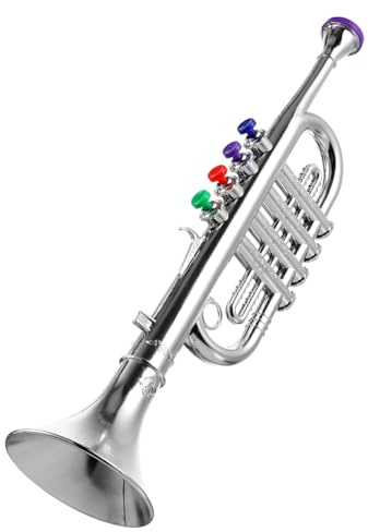 BESPORTBLE Junge Mädchen Trompete Spielzeug Für Instrumentenlernen Blasinstrumentenspielzeug Aus Plastik Lustiges Musikspielzeug Für Partygeschenke