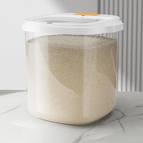 Greenfields 15L BPA-Free Airtight Food Storage Container – Large Bulk Plastic Storage Box with Lid for Rice, Flour, Cereal, Snacks, Pet Food – Clear & Stackable Kitchen Pantry Organizer