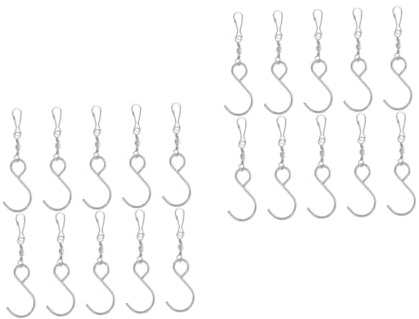 Yardwe 20pcs Wind Swivel Hook Self-rotating Hooks for Wind Spinners Windsocks for Garden Decor and Flower Pot Hanging