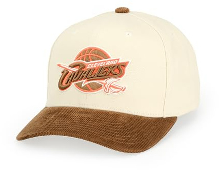 Mitchell & Ness NBA Tawny Pro Crown Snapback Basekeps, justerbar, män, kvinnor, barn, unisex, vår, sommar, höst, vinter, Cleveland Cavaliers - (kräm/brun/orange), one size