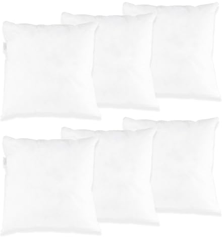 FUSIONHOME - Relleno de Cojín de Fibra Hueca Siliconada Pack 6 Unidades 50x50 cm - Relleno de Gran Volumen y Alta Recuperación - Cojín Decorativo para Casa, Cama, Sofá - Antiácaros e Hipoalergénico