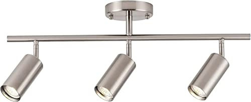 WQHPLMD Spotlight a soffitto regolabile cucina isola rotonda piastra lampada del soffitto a 3 vie kit di illuminazione a binario fisso GU10 Spotlight direzionali per il corridoio della camera da letto