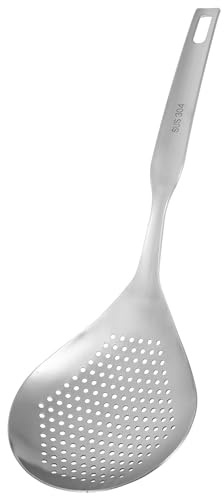 SHINEOFI Écumoire Inox Robuste à Fentes pour Pâtes et Raviolis Cuillère Percée Multifonction pour Égoutter Spaghettis et Légumes Ustensile Cuisine et Facile à Nettoyer