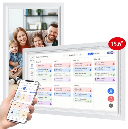 Digital Calendar, 15.6-Inch Smart WiFi Electronic Calendar Sync