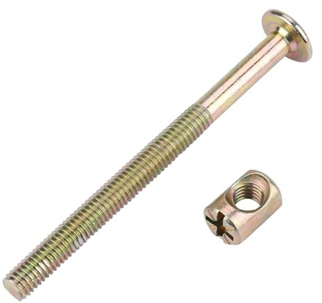 Vis à tête plate hexagonale écrou à tête de marteau 10 pièces en acier au carbone de haute qualité couleur zingué pour les attaches de construction industrielle appareils de (6 * 80mm 10 pièces)