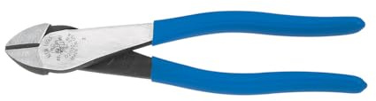 Klein Tools D2000-28 Pliers, Made in USA, Diagonal Cutting Pliers with Angled Head are Heavy-Duty to Cut ACSR, Screws, Nails, Most Hardened Wire, 8-Inch