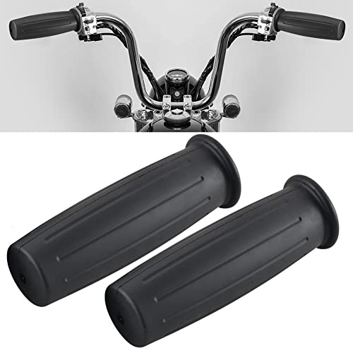 KATUR 7/8 Griffe Schwarze Motorrad lenkergriffe 22mm 7/8 '' 24mm Rutschfester Lenker Gummi Open Bar End Thruster Griffe Komfortgriff für Honda Yamaha Kawasaki Suzuki
