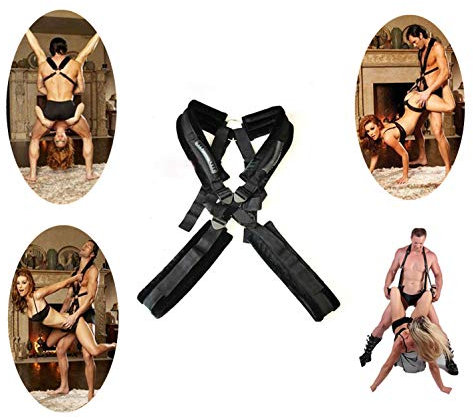 SM Bondage Sex Liebesschaukel/Swings Set, Sexuelle Haltung Werkzeuge mit Verstellbar Nylon Gürtel, Restraint/Fesseln System, Folter Slave Fetisch Erotik Sex-Spielzeug für Liebhaber, Paare