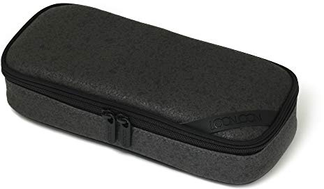 LOONLOON 663 Stone Pencil Case Dark Gray – Large Capacity Multi-Section Pen Pouch with Divider, School, College, Office, Student Stationery Organizer
