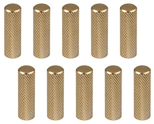 Gedotec Möbelgriff Antik Messing poliert - Aluminium Möbelknopf Vintage - GRAF | Schrankknopf Küche für Schubladen & Schranktüren | Tür-Knopf Ø 10 mm | 10 Stück - Design Möbel-Knauf rund mit Schrauben