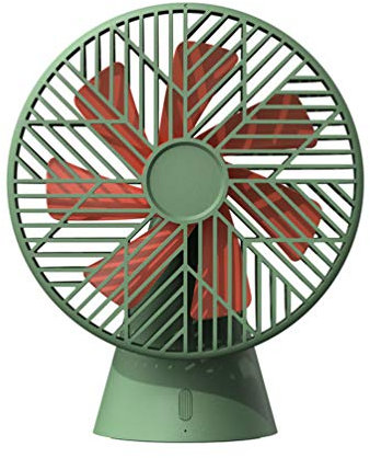 QREZ Mini Ventilateur De Table, Petit Ventilateur Portable Ventilateur USB Chargeur De Bureau 4000mAh Mini Ventilateur Extérieur De Bureau Portable pour Bureau À Domicile,Vert