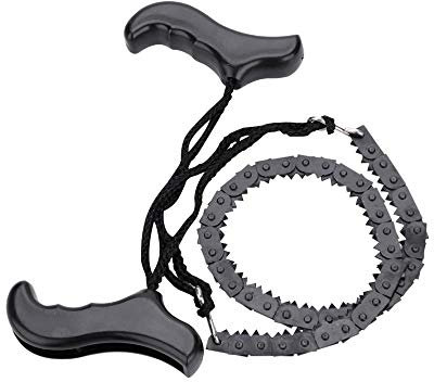 DIMENXONG Bricolaje y Herramientas Sierra manuales Exterior Ligera Metal Sierra de Cadena Manual de la Mano al Aire Libre de Sierra Supervivencia de la Emergencia de Accesorios
