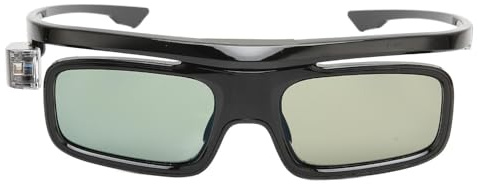 Universal 3D-glasögon, 144Hz Uppladdningsbara DLP LinK 3D Active Shutter Glasögon LCD-lins 3D-glasögon för 3D DLP-orojektorer, USB-laddning 45mAh Litiumbatteri, 40 Timmars Kontinuerligt(GL1800)