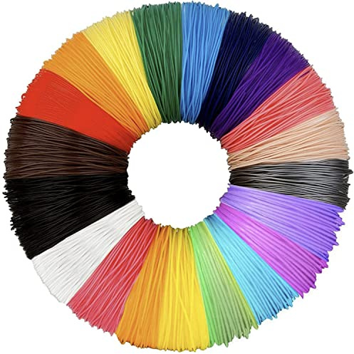 KRUZZEL Filament PLA 1,75mm Set 3D-Stift 3D-Drucker 19872, Größe:20 Farben- 20m