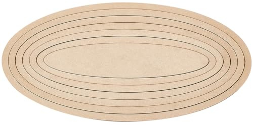 BENECREAT 7 Ovale Töpferwerkzeuge, Hölzernes Konzentrisches Geometrisches Figurenschienen-Set Zum DIY-Keramikschneiden Und -Drucken von Rohlingen Zum Formen von Schlammplatten