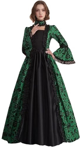 Robe de soirée Victorienne médiévale pour Femme Robe Gothique Robe de soirée Cocktail Elegante