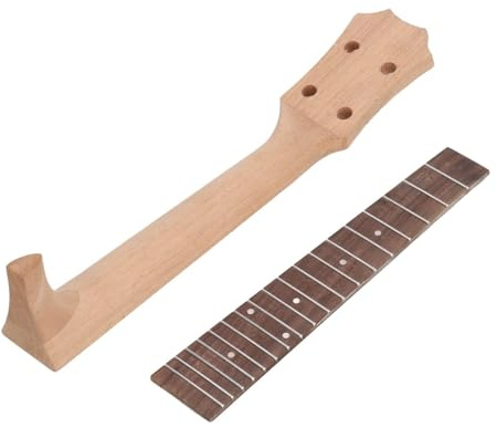 Ukulele Griffbrett Hals, Palisander Okoume Holz Griffbrett Set Hals Teile für 4 String Ukulele, Folk Musikinstrument Zubehör Geschenk für Anfänger & Profi