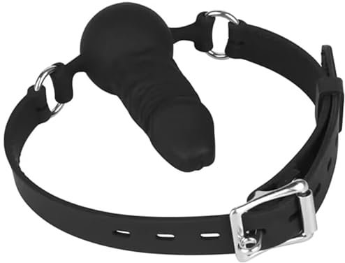 Mouth Ball Gag Wear Adjustable Dildo Penis Mouth Plug Adult Sex Toys Adjustable Leather Straps Strap Sex Games SM Bondage Restraints BDSM Cosplay