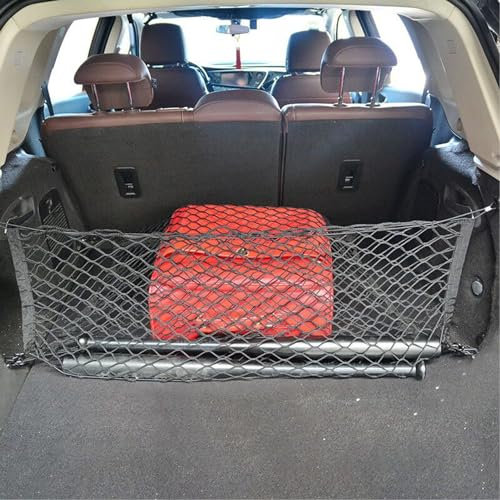 aotusoa Auto Gepäcknetz Hochelastisches Kofferraumnetz für Kofferraum Organizer Wohnmobil Gepäck Geeignet für Tägliche Leichte Lasten von LKWs (Einlagig, 120 x 40 cm Erstreckt auf 210 x 210 cm)