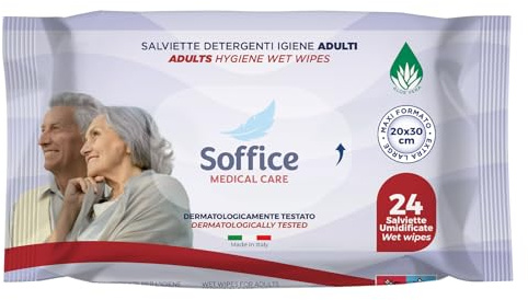 Mehrzweck Erfrischungstücher für Erwachsene (288 Tücher) - 12 Packungen mit 24 feuchten und hygienischen Tüchern | Zubehör und Hygieneprodukte