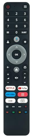 RöstFjärrkontroll Kompatibel med Chiq FHD Smart TV U50QM8G U55QM8E U55QM8G | U75F8TG U75QF8TG U85F8TG U85QF8TG U98F8TG U98QF8TG CH230419B1 U43H7C U43QMU43QM8G 8E U43 QM8G U50QM8E