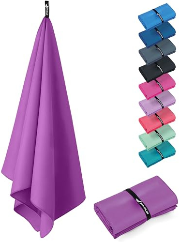 Fit-Flip Serviette Microfibre compacte, Ultra-légère et Rapidement sèche | serviette de bain microfibre, serviettes pour sport musculation, piscine, voyages, natation et plage