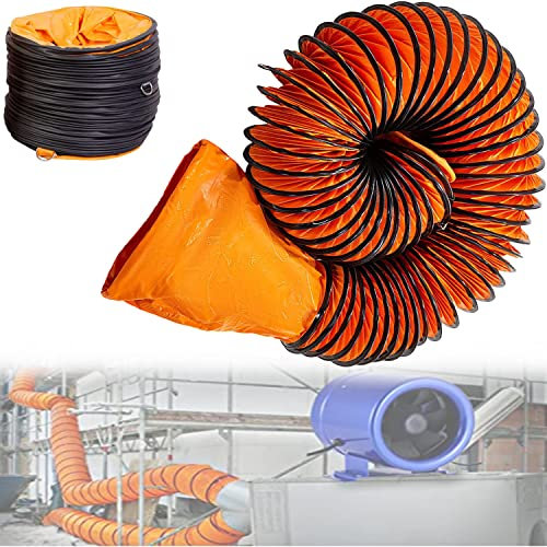LZDOYY Lufttransportschlauch Warmluftschlauch Tragbarer HochleistungsLufttransportschlauch Spiralschlauch Lüftungsschlauch Orange Belüftungsschlauch für Heizgebläse,10M-30CM