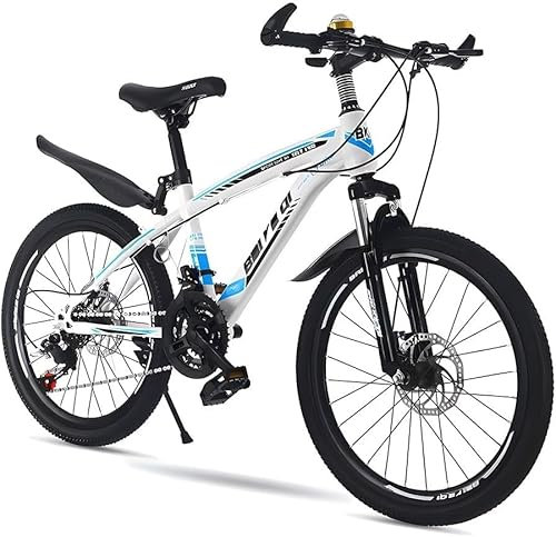 Kinderfahrrad 20 22 24 26 Kinderfahrrad für Jungen Mädchen 7-Gang-Kinderfahrrad Federgabel Sporttrainingsfahrrad mit verstellbarem Sitz für Kinder Sport Mountainbike,B,24 Zoll