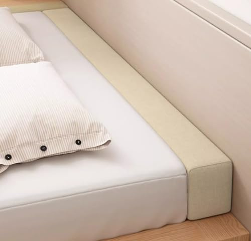 Bettlückenfüller, 140 cm lang, Kopfteil, Keilkissen, Bettmatratzenbrücke für Queensize-Bett, Stützkissen für besseren Schlaf (Beige)