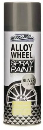 DIOXSTAR Silver Gloss Alloy Wheel Spray Paint, Fast Drying, Removes Scratches & Scuffs from Alloy Wheels, Easy to Use, Protects Against Corrosion and Rust, 400ml (1 PCS)