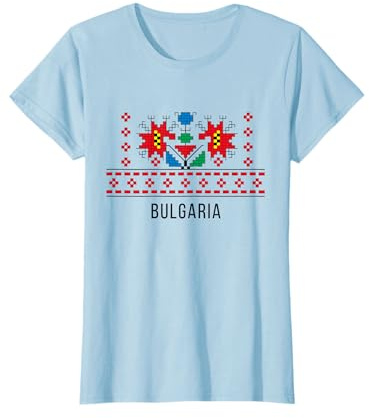 Traditional Bulgarian Shevitsa Motif Design T-Shirt