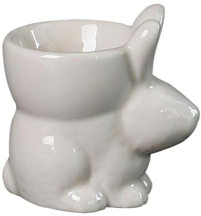 Coquetier en porcelaine de lapin stable en céramique - Décoration de Noël pour la maison du printemps