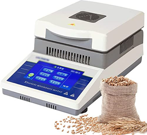 Analizzatore Di Umidità, Tester Di Umidità Digitale Ad Alta Precisione 50g/0,005g, Misuratore Di Umidità per Fieno, Analizzatore Di Umidità per Foraggio Digitale Portatile Grande