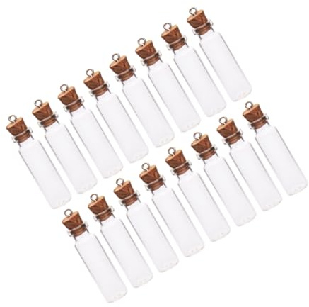 IMIKEYA 50pcs 2ml Mini Glass Bottles with Cork Stoppers for Diy Wishes 11x35mm Glass Wish Jars for Weddings Parties and Craft Projects
