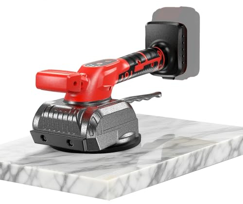 Outil de nivellement des vibrations de carrelage compatible avec batterie Milwaukee, outil d'installation de vibrations de motoculteur sans fil avec jauge de niveau à bulle, ventouse, design de