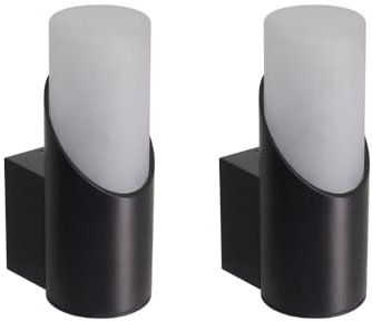 LUXULA 2er Set Wandleuchte, GU10 Fassung, Innen/Aussen, Aluminium - LED Außenleuchte IP54 Wandlampe Wegbeleuchtung Garten Terrasse