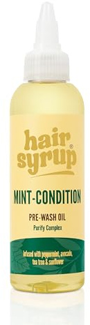 Hair Syrup | Mint Condition: Mint & Tea Tree Hair Oil | For Dry, Itchy or Sensitive Scalp | Cooling & Soothing Sensation | Peppermint Enriched | Vegan | 100% Natural | 100ml