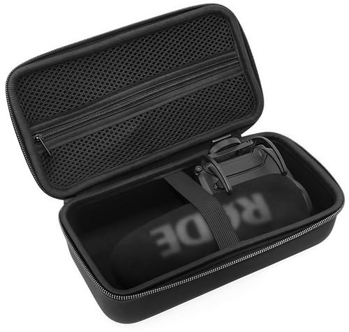 Musiin Custodia protettiva per microfono compatibile con Rode VideoMic Pro VideoMic Pro+ Plus DSLR, custodia protettiva, facile da trasportare (nero)