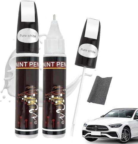 Auto Lackstift,2 Stück Auto Kratzer Reparatur Stift,Auto Reparatur Lack Auto Pinsel,Lackstift Auto Lack Reparatur,Kratzer Reparaturstift,Kratzerentferner Autolack Stift,Reparieren Autokratzer,Weiß