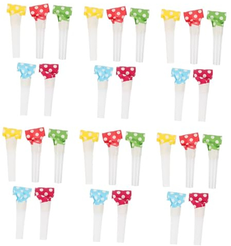 YARNOW 30 Piezas Juguetes de silbato de punto aluminio Generador de ruido favores de la fiesta del fabricante de ruido sopladores de recuerdos de fiesta matracas para fiesta abdominales
