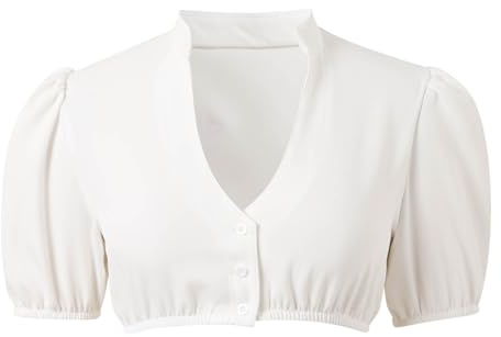 Générique Dirndl, Chemisier pour Dirndl Transparente élégant Dentelle Wiesnherz Blouse Femme Chic et Beige Rose Deguisement Oktoberfest Le Festival ou la Vie de Tous Les Jours
