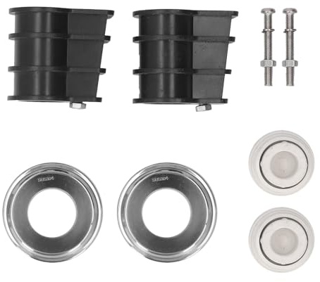 Kuuleyn Pool Leiter Stoßstangen für Inground, Leiter Ersatzkit 304 Edelstahl -Escutcheon -Platten Stoßfänger Schrauben Muttern Anker für 42 -mm -Röhrchen -Schwimmbad Handläufe