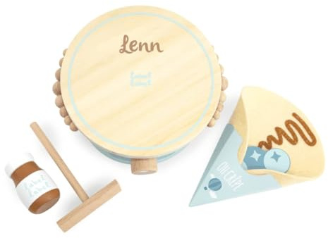 Personalizable Crepera de madera Menta – juego simbólico & motricidad fina – para niños a partir de 18 meses – personalizada con nombre – Label Label