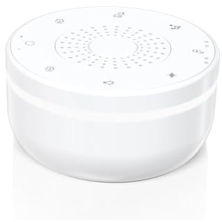 Walmeck Machine à Bruit Blanc Portable avec 30 Sons 32 Niveaux de Volume de la Mémoire de Minuterie Rechargeable de la Mémoire de Nuit Mini Lumière Puissant bébé Somnifère (Blanc)