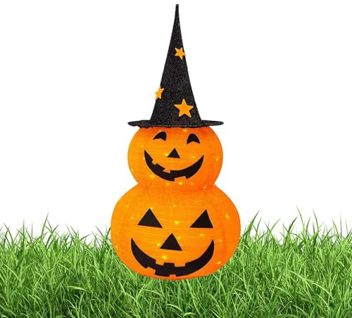 Halloween-Dekoration, beleuchtet mit hoher Form, Schwarz – 8 Modi, LED, Partylicht, für Schlafzimmer, Innenbereich, Außenbereich, Terrasse, Garten