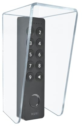 Acryl Regenschutz - passend für Nuki Keypad Türschloss mit Fingerabdruck, Wasserdichte Abdeckung für Außenschlösser