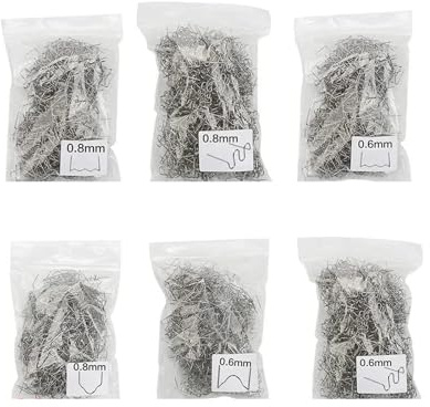 Soldadores Máquina de soldadura con grapadora caliente para reparación de parachoques de coche, clavos ondulados precortados, pernos soldados, 100-600 unidades 3 en 1 Soldadura Plástico(1 Set 600pcs)