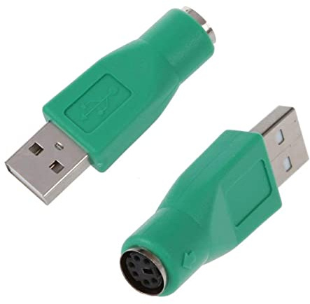 Ameble PS/2 Adapter PS/2 Male to USB Female Port Adapter USB Converters for Old Keyboard Mouse 2PCS /, male to female port, / converter, /, /